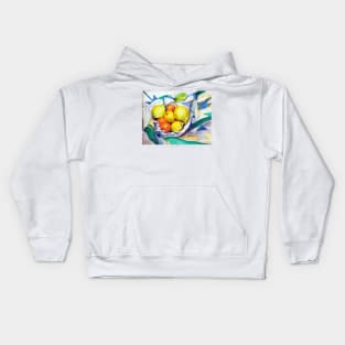 Bowl of Fruit watercolor Kids Hoodie